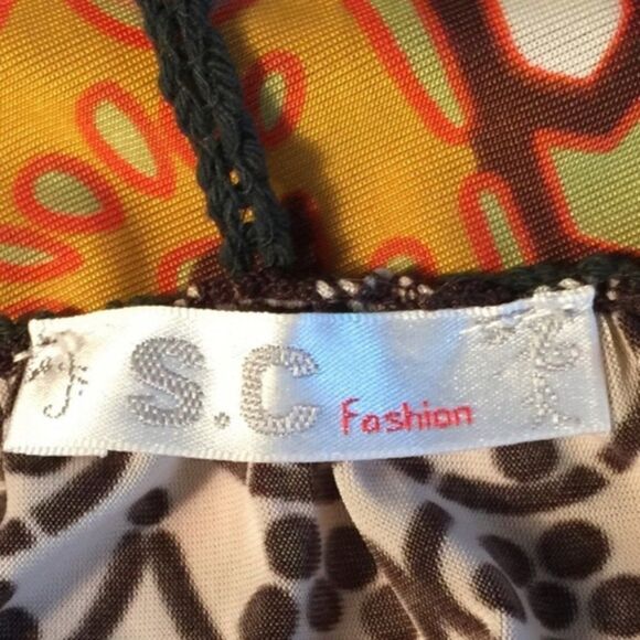 S.C. Fashion Multi Colored Beach Coverup/Sundress - Picture 4 of 6